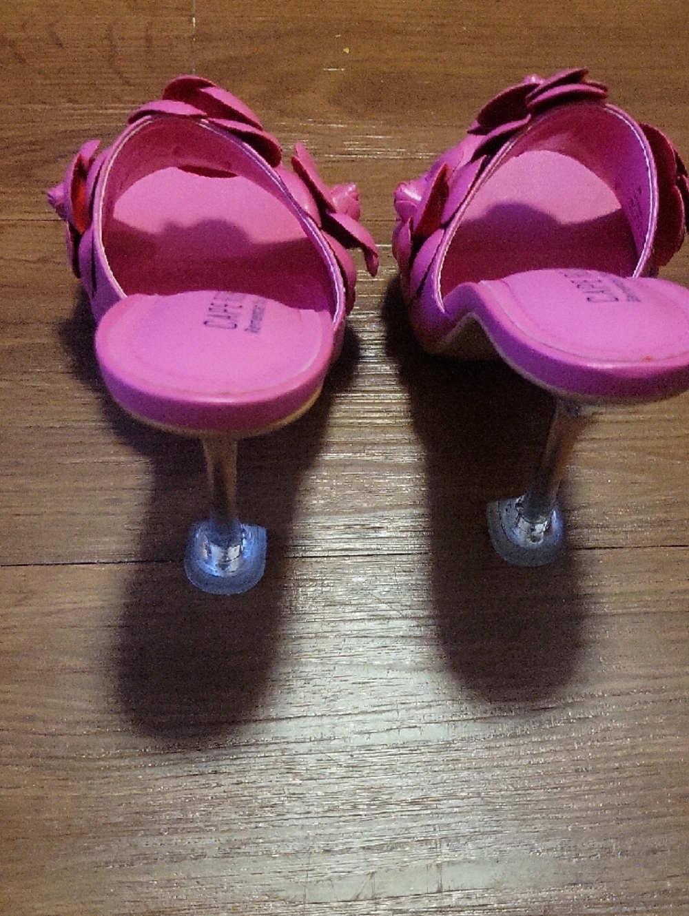 Cape Robbin Bright Pink Floral Slide Mules - Picture 3 of 4